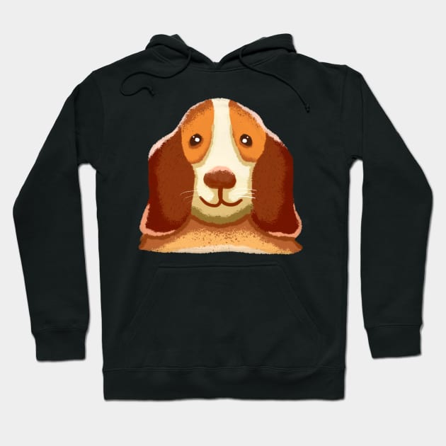 Cute basset hound dog Hoodie by Dzulhan